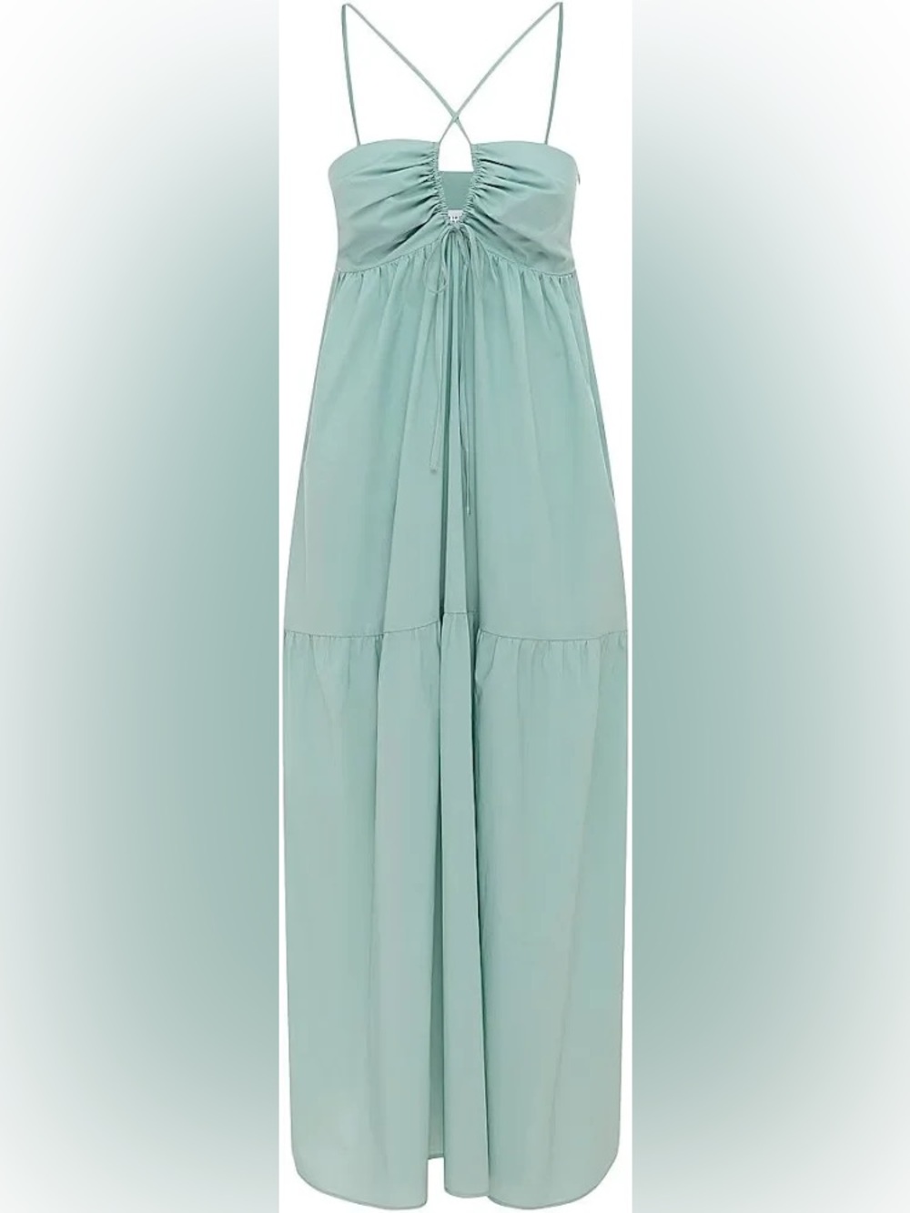 bird & knoll hana cross-over keyhole maxi dress NWT